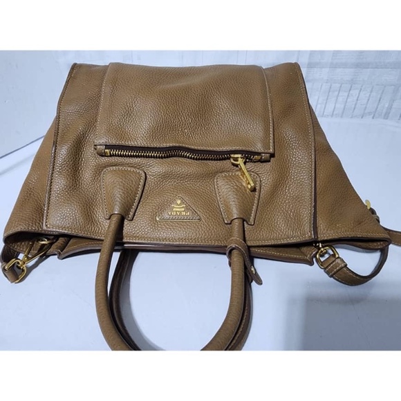 Authentic Prada Vitello Daino Tote Bag Brown - Picture 5 of 15